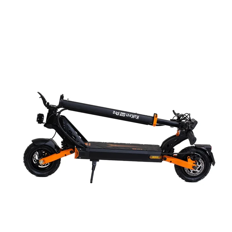 Pormenor do motor traseiro e travão de disco da Kukirin G2 Pro