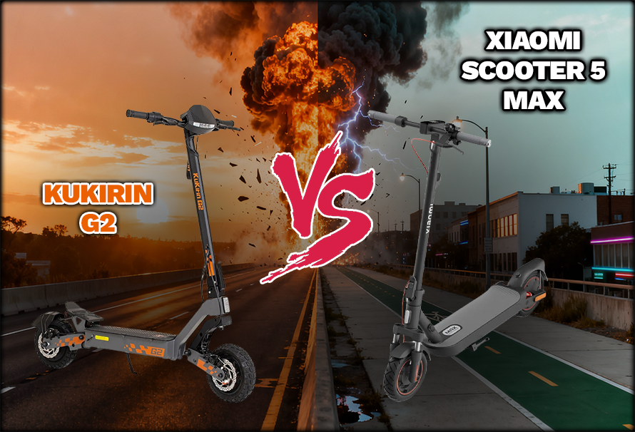 Comparativo trotinete elétrica Kukirin G2 vs Xiaomi Scooter 5 Max