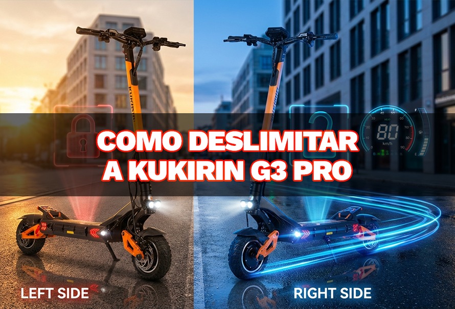 Painel digital e botões da KuKirin G3 Pro