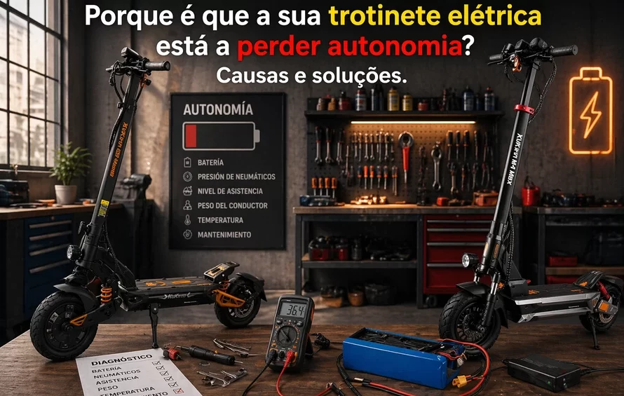 trotinete elétrica está a perder autonomia