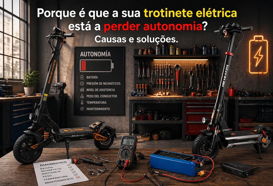 trotinete elétrica está a perder autonomia