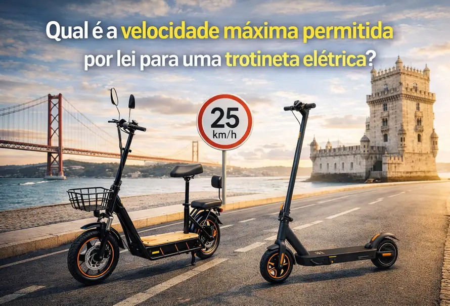velocidade máxima para uma trotineta elétrica