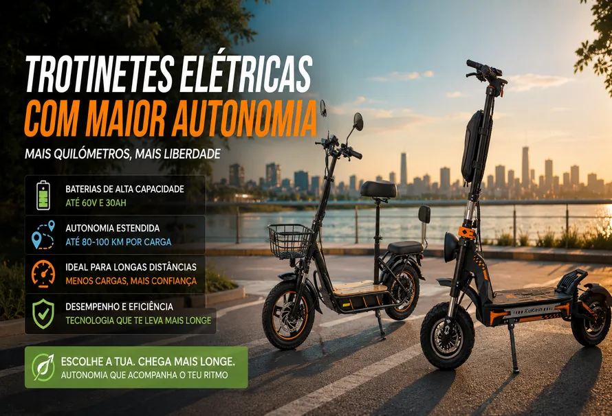 Trotinetes com maior autonomia