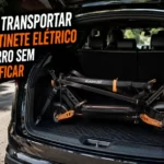 Como transportar um patinete no carro sem o danificar