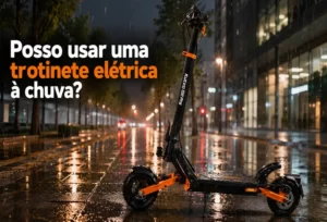Posso usar uma trotinete à chuva