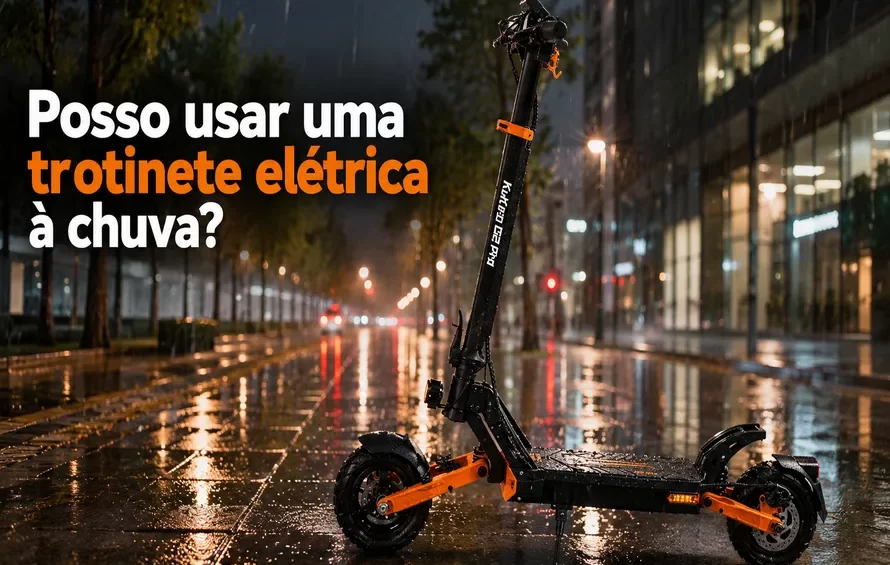 Posso usar uma trotinete à chuva