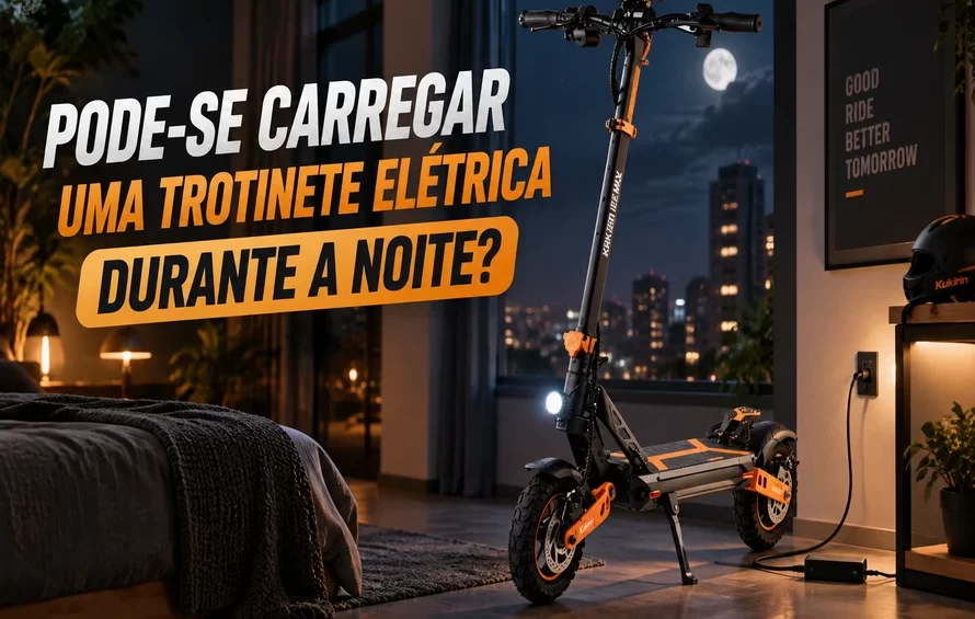 Pode-se carregar uma trotinete durante a noite?