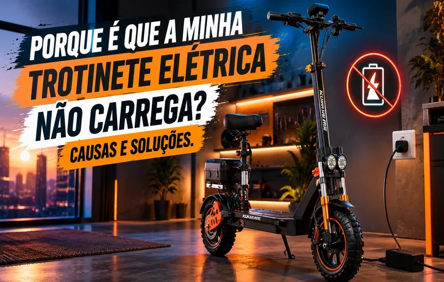 Porque é que a minha trotinete não carrega? Causas e soluções