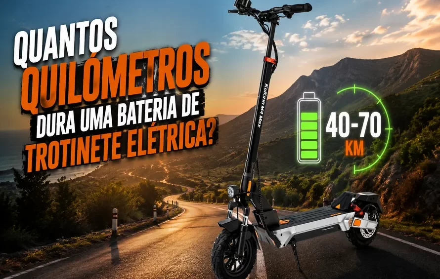 Quantos quilómetros dura uma bateria de trotinete ?