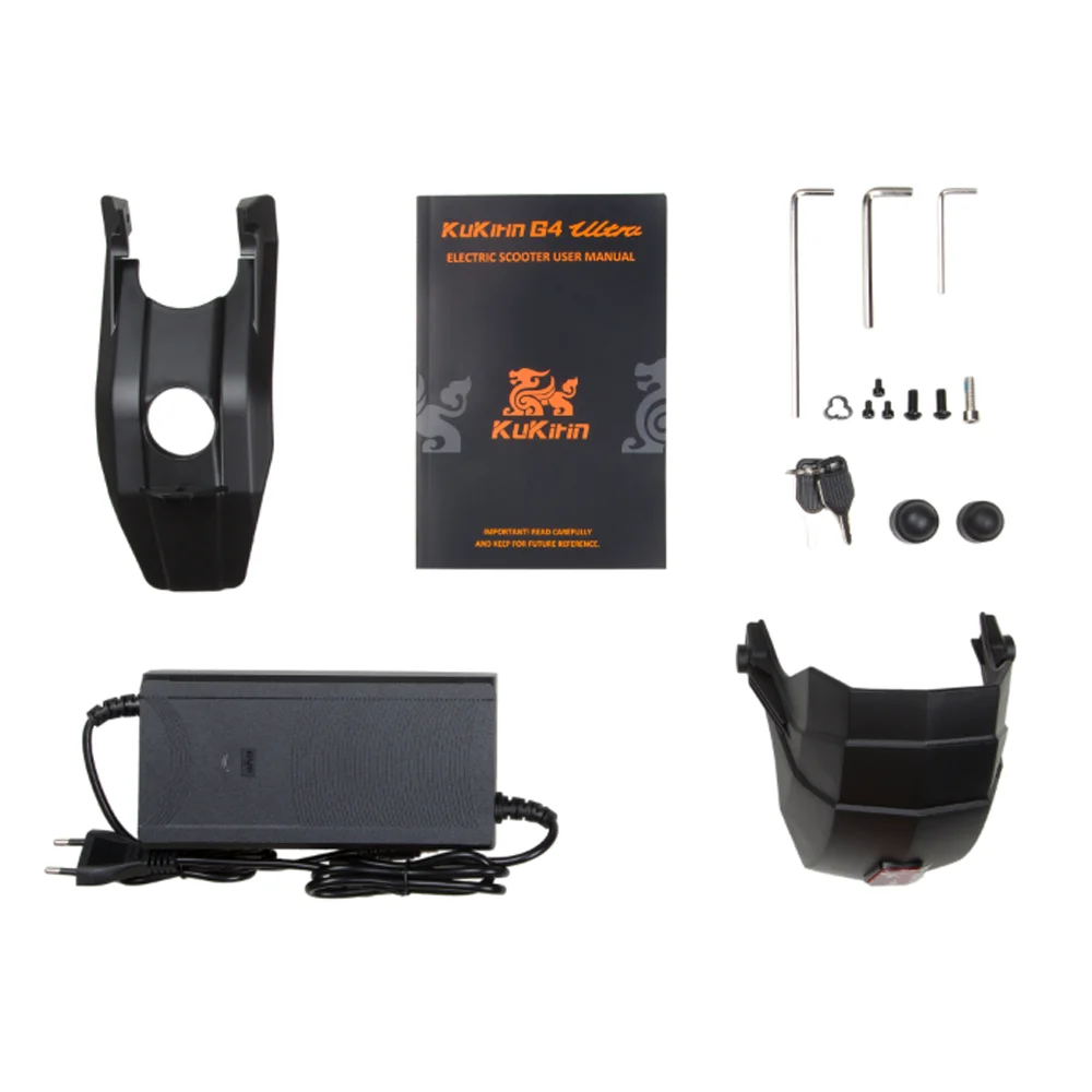 Acessórios fornecidos com a trotinete KuKirin G4 Ultra