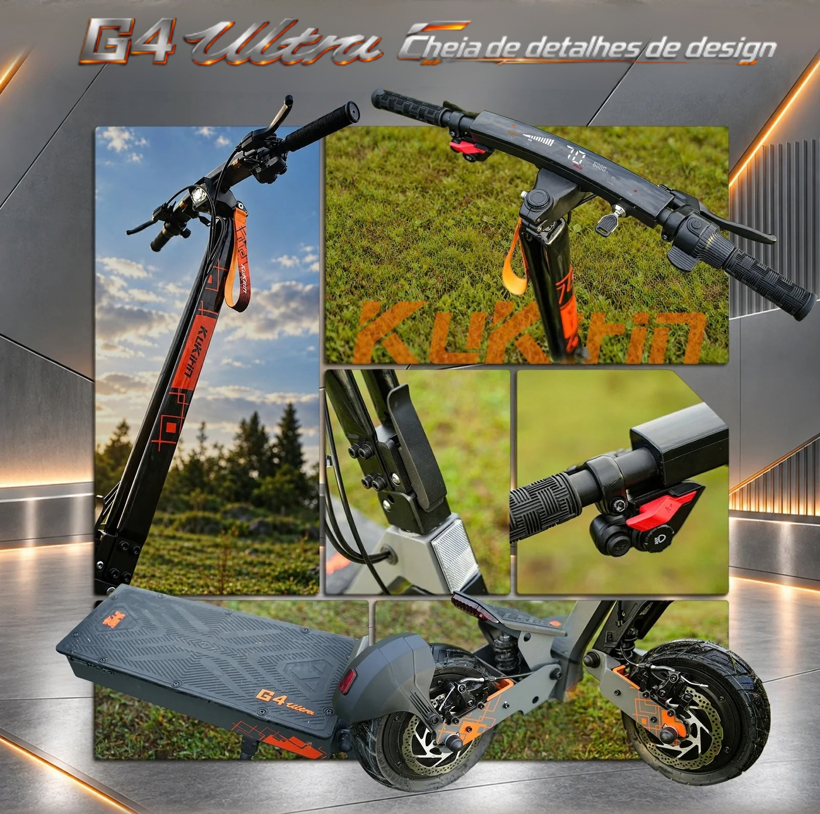 Detalhes da construção e design da KuKirin G4 Ultra