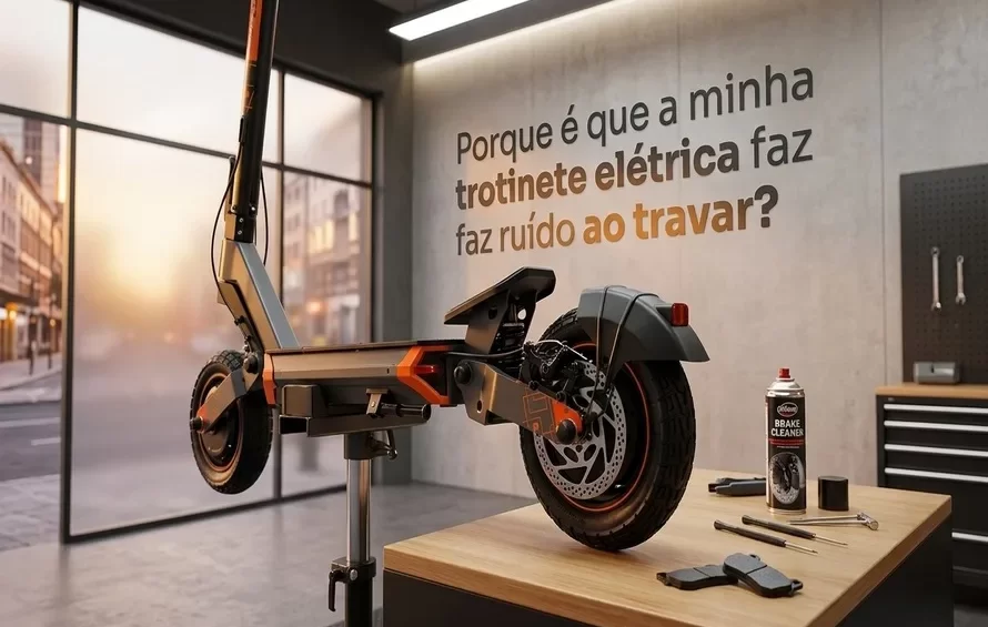 Porque é que a minha trotinete faz ruído ao travar?