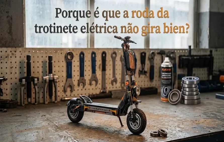 roda da trotinete elétrica não gira bem